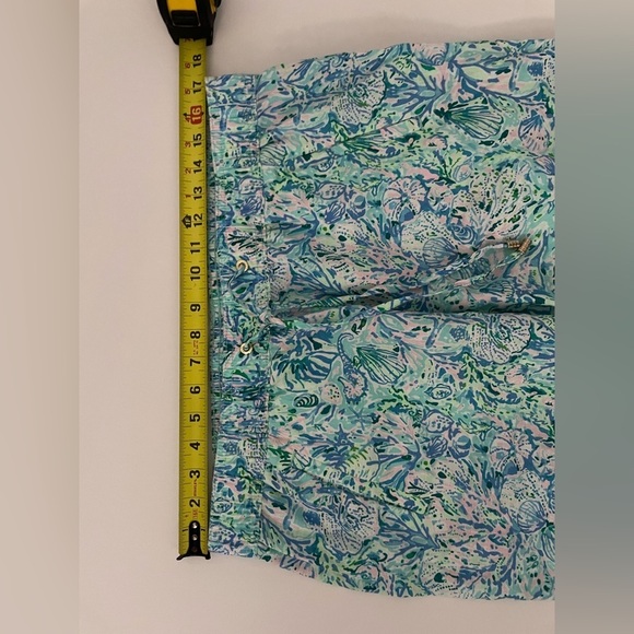 Lilly Pulitzer Taron Pull On Linen Pants Surf Blue Soleil It On Me Large L - Picture 2 of 9